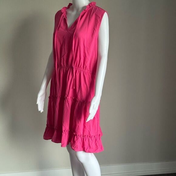 Pink Mini Sleeveless Ruffle Sundress Size XL - Picture 3 of 7